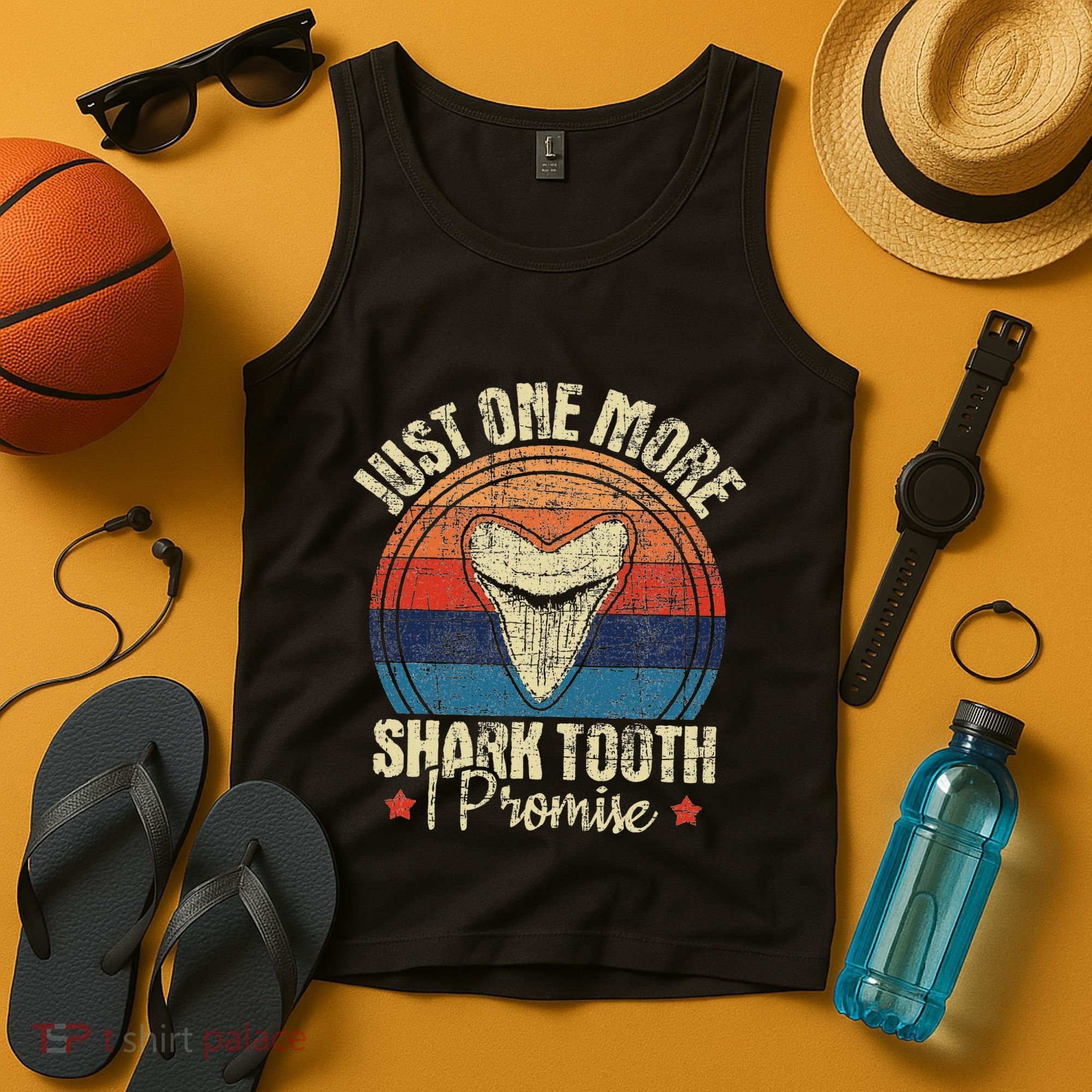Just One More Shark Tooth I Promise Retro Fossil Tank Top