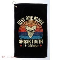 Just One More Shark Tooth I Promise Retro Fossil Golf Towel thumb 0