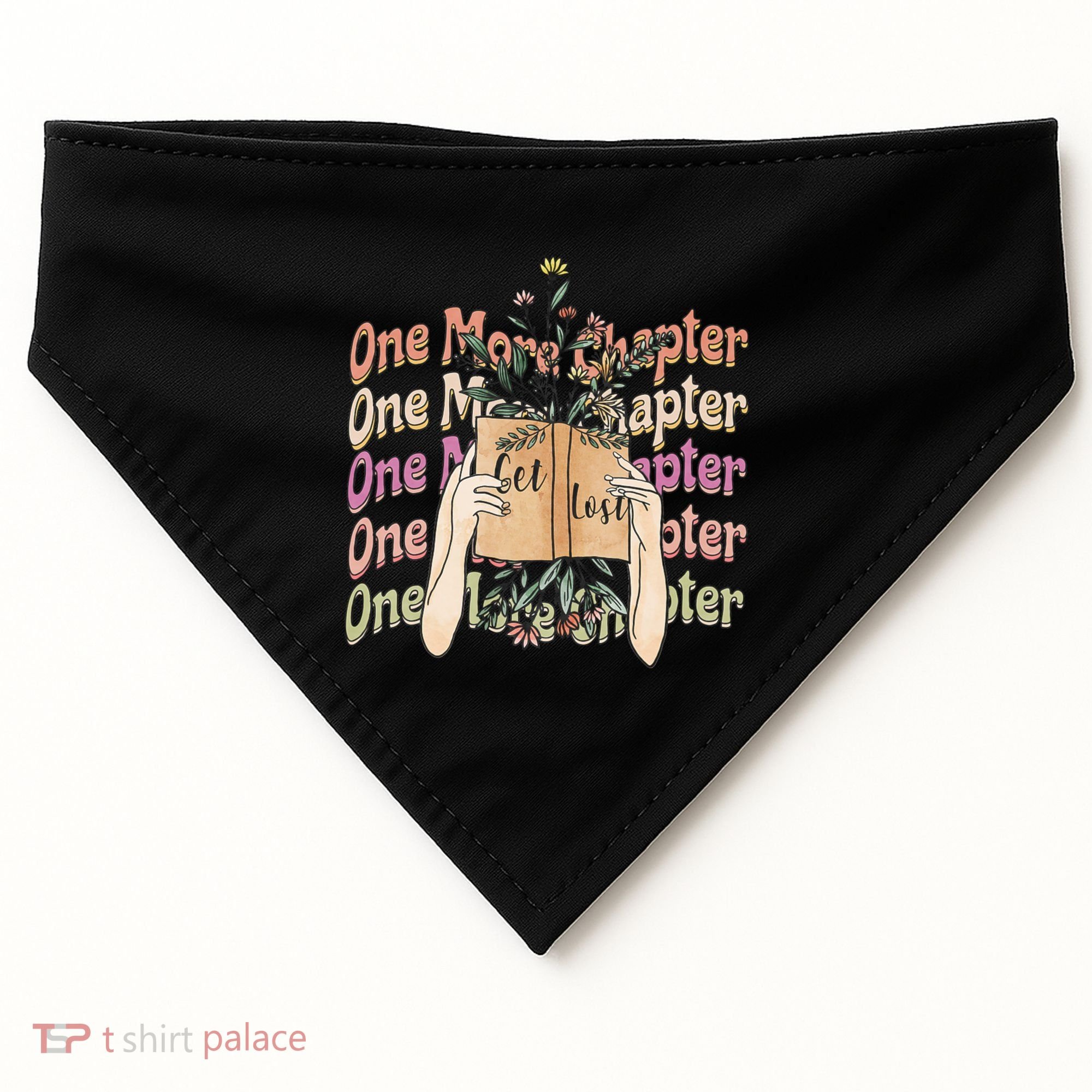 Just One More Chapter Bookworm Book Lover Nerd Reading Gift USA-Made Doggie Bandana