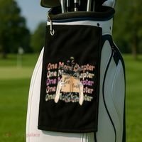 Just One More Chapter Bookworm Book Lover Nerd Reading Gift Golf Towel thumb 2