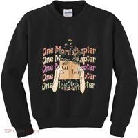 Just One More Chapter Bookworm Book Lover Nerd Reading Gift Kids Sweatshirt thumb 0