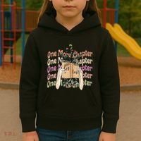 Just One More Chapter Bookworm Book Lover Nerd Reading Gift Kids Hoodie thumb 3