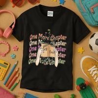 Just One More Chapter Bookworm Book Lover Nerd Reading Gift Kids T-Shirt thumb 3