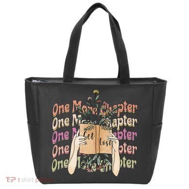 Just One More Chapter Bookworm Book Lover Nerd Reading Gift Tote Bag