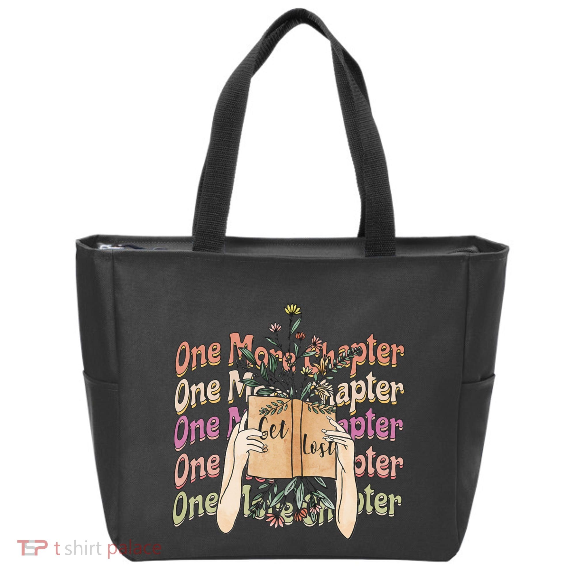 Just One More Chapter Bookworm Book Lover Nerd Reading Gift Tote Bag