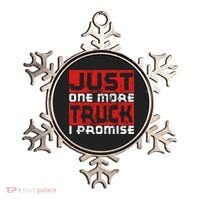 Just One More Truck I Promise Funny Distressed Ornament thumb 0