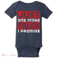 Just One More Truck I Promise Funny Distressed Baby Bodysuit thumb 0
