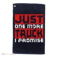 Just One More Truck I Promise Funny Distressed Golf Towel thumb 0