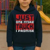 Just One More Truck I Promise Funny Distressed Kids Hoodie thumb 3