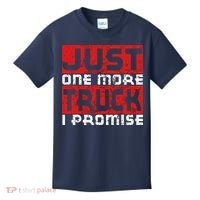 Just One More Truck I Promise Funny Distressed Kids T-Shirt thumb 0