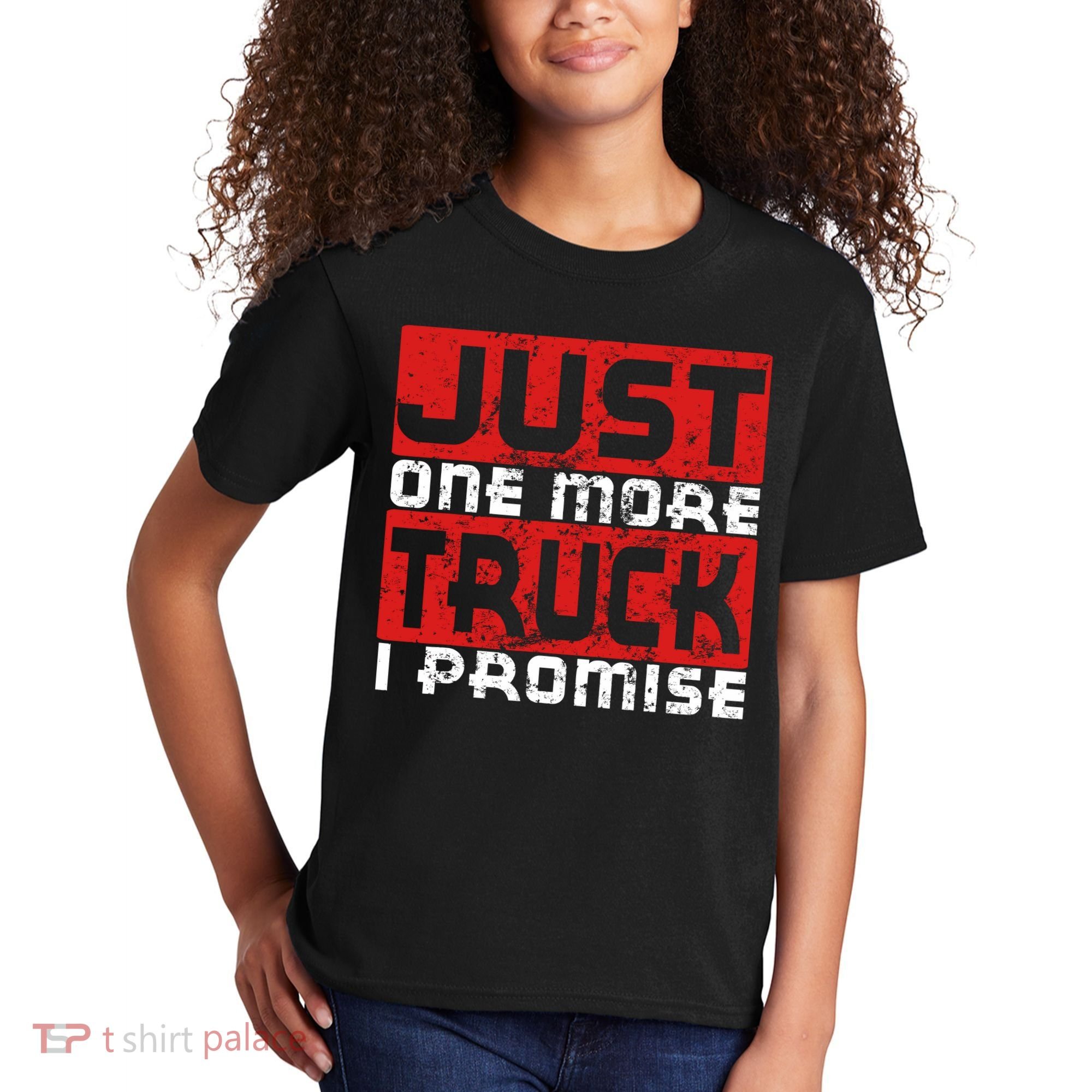 Just One More Truck I Promise Funny Distressed Kids T-Shirt