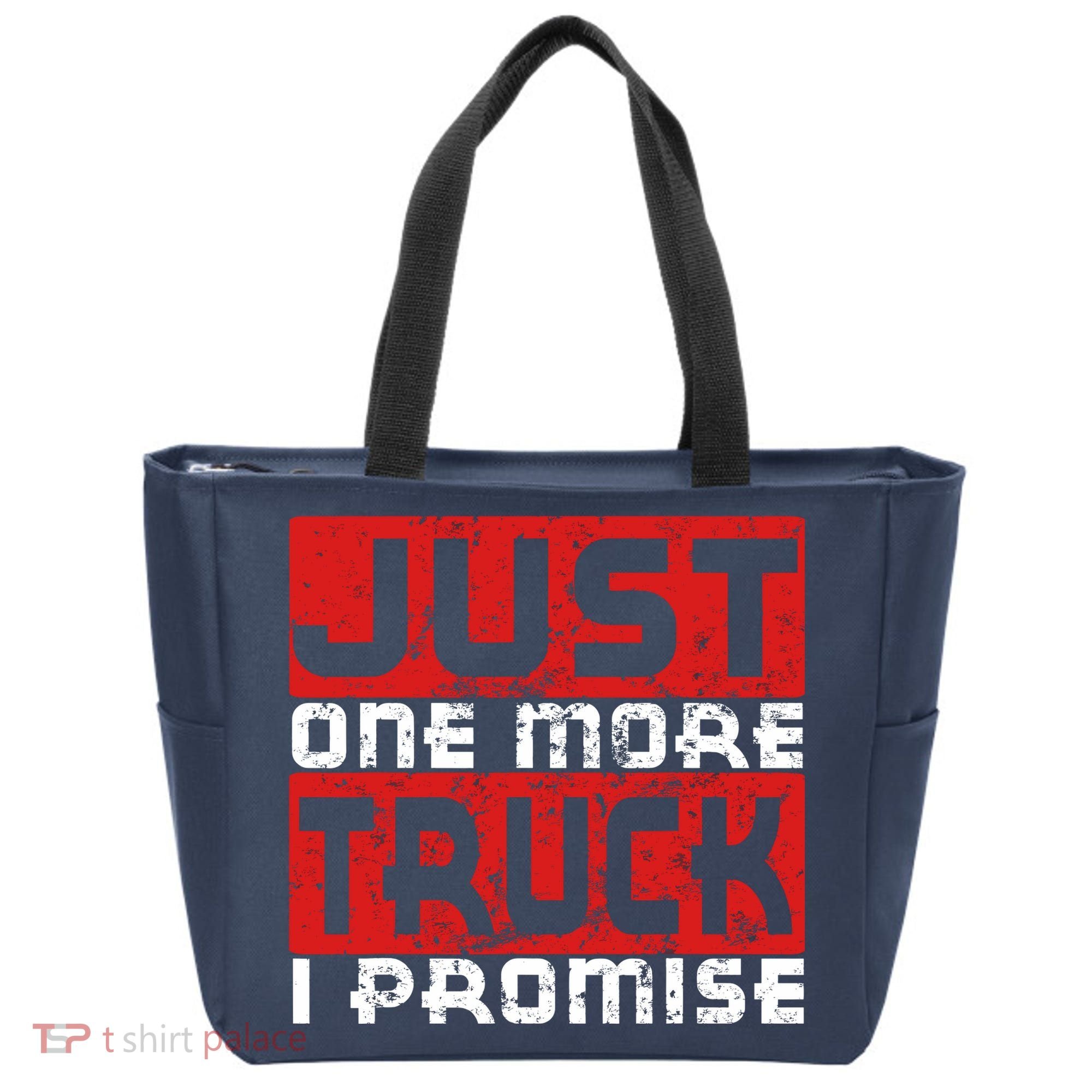 Just One More Truck I Promise Funny Distressed Tote Bag