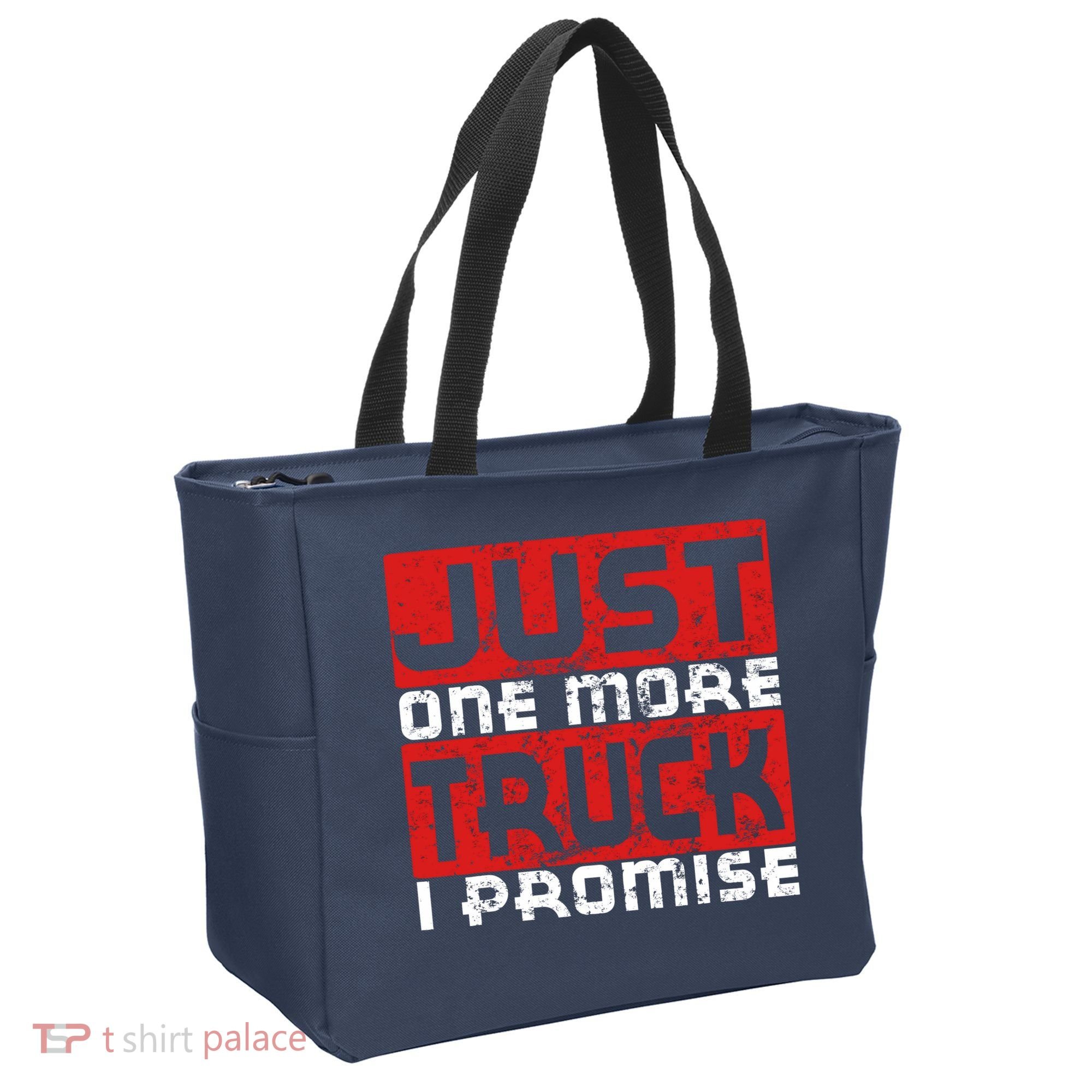 Just One More Truck I Promise Funny Distressed Tote Bag