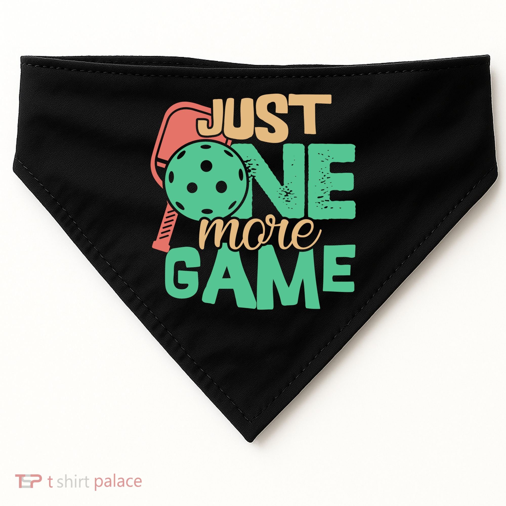 Just One More Game Pickleball Gift For Team Sport USA-Made Doggie Bandana
