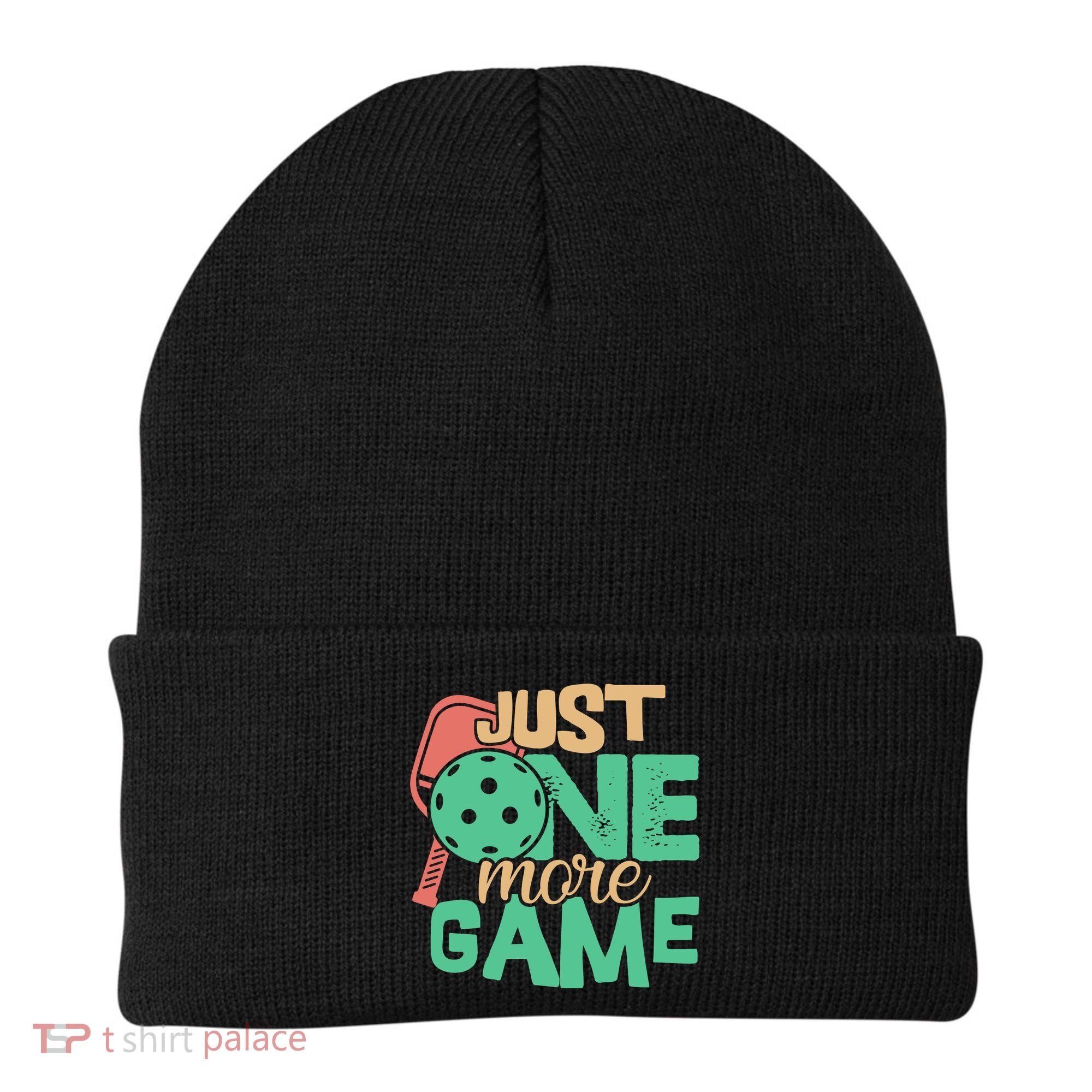 Just One More Game Pickleball Gift For Team Sport Beanie