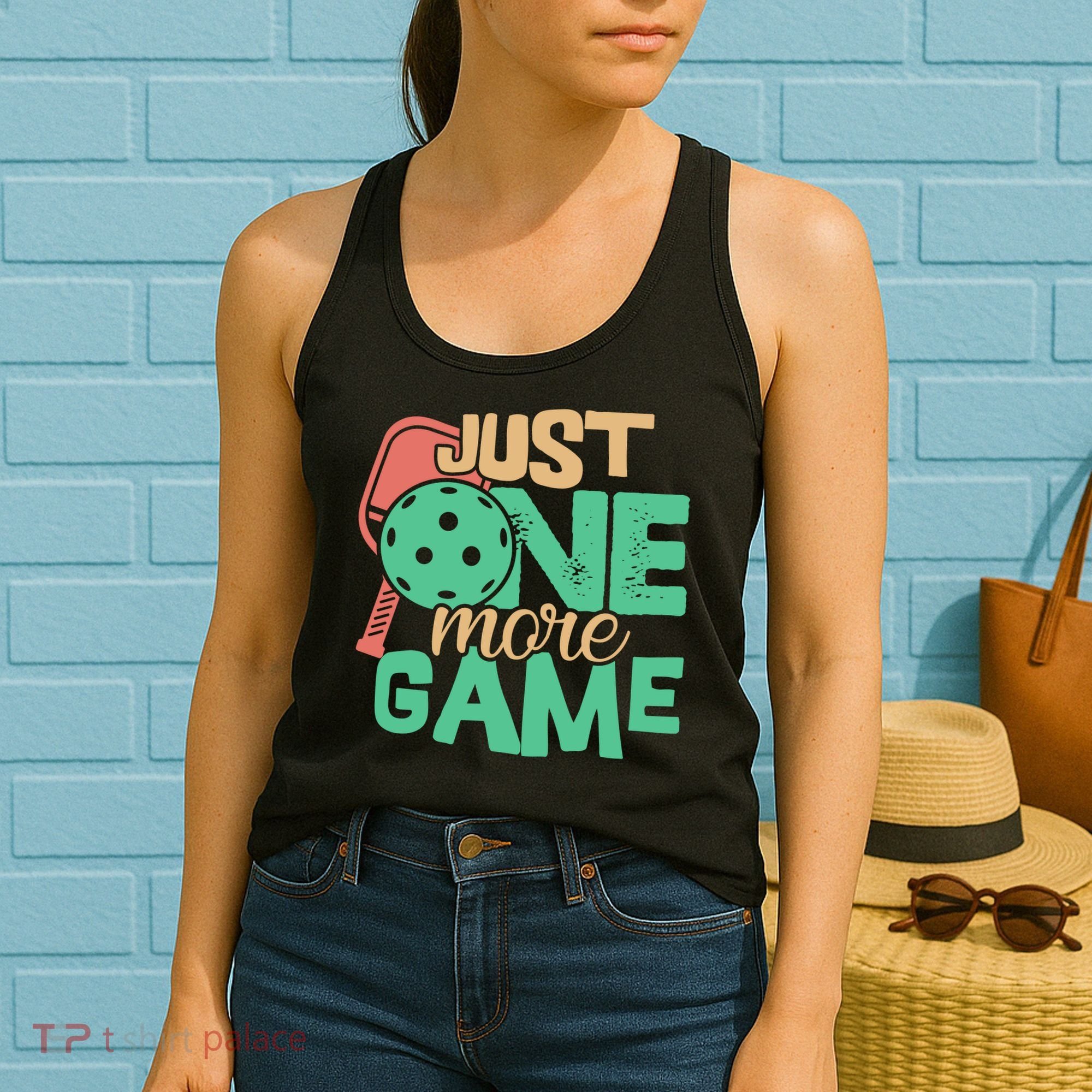 Just One More Game Pickleball Gift For Team Sport Women's Tank Top