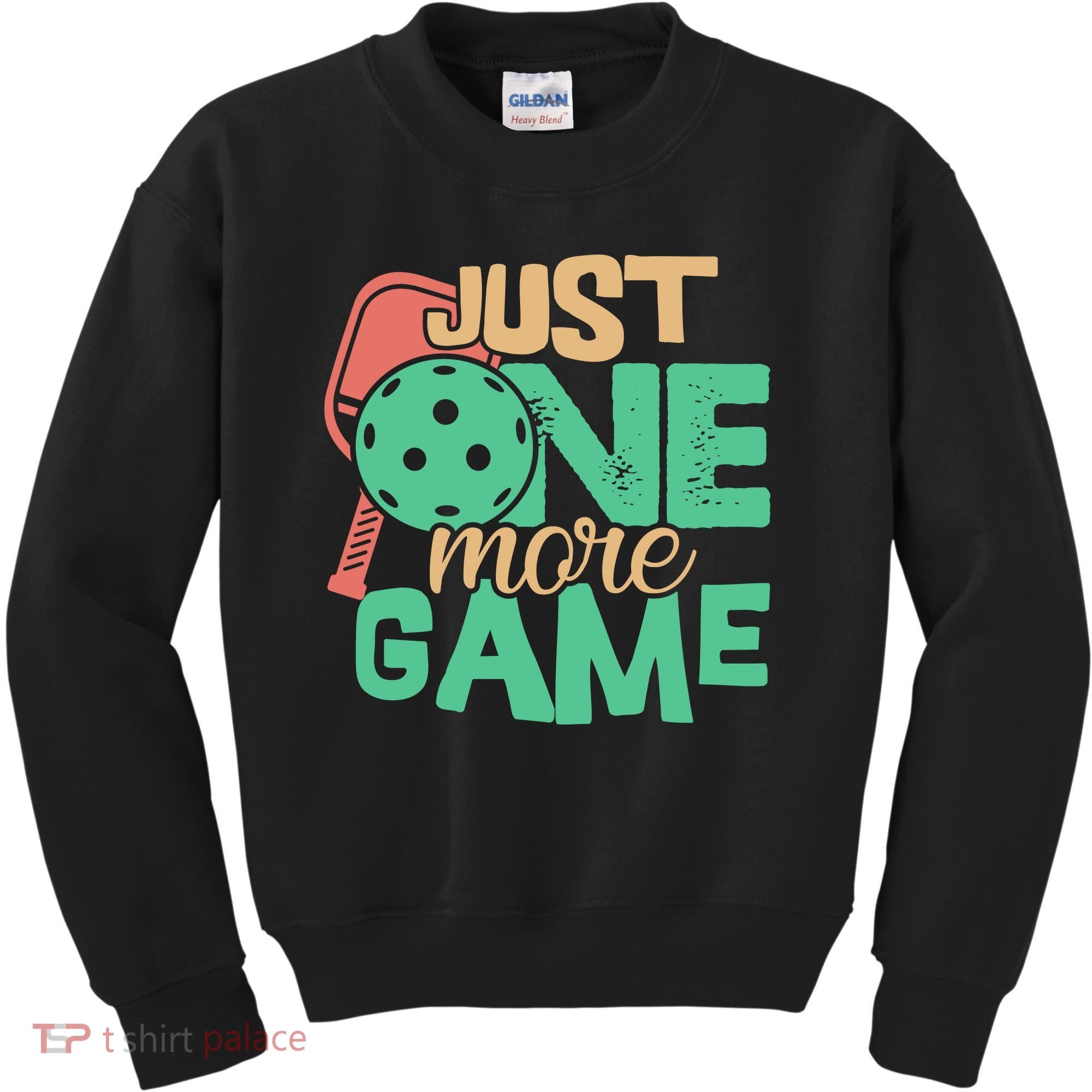 Just One More Game Pickleball Gift For Team Sport Kids Sweatshirt