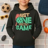 Just One More Game Pickleball Gift For Team Sport Kids Hoodie thumb 2