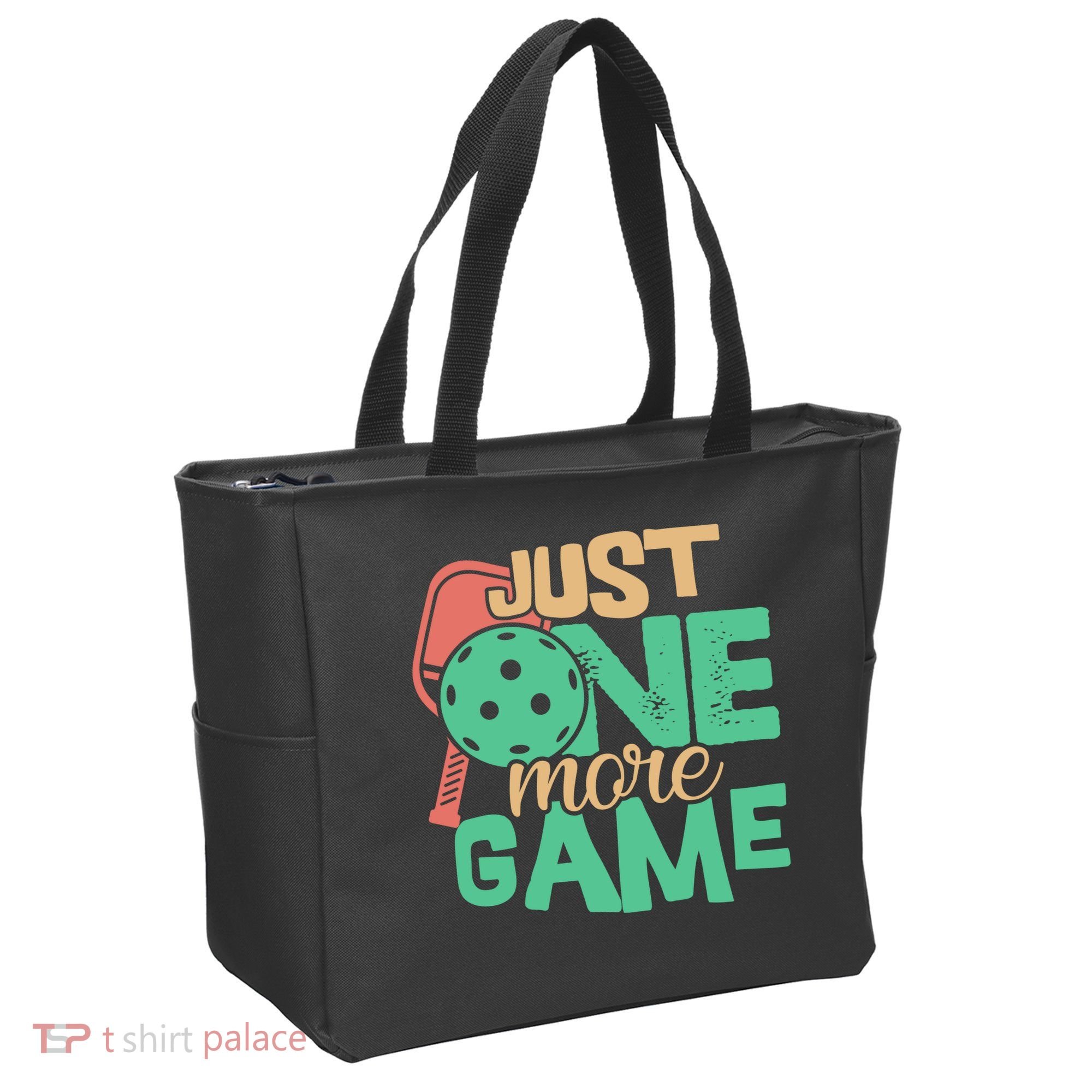 Just One More Game Pickleball Gift For Team Sport Tote Bag