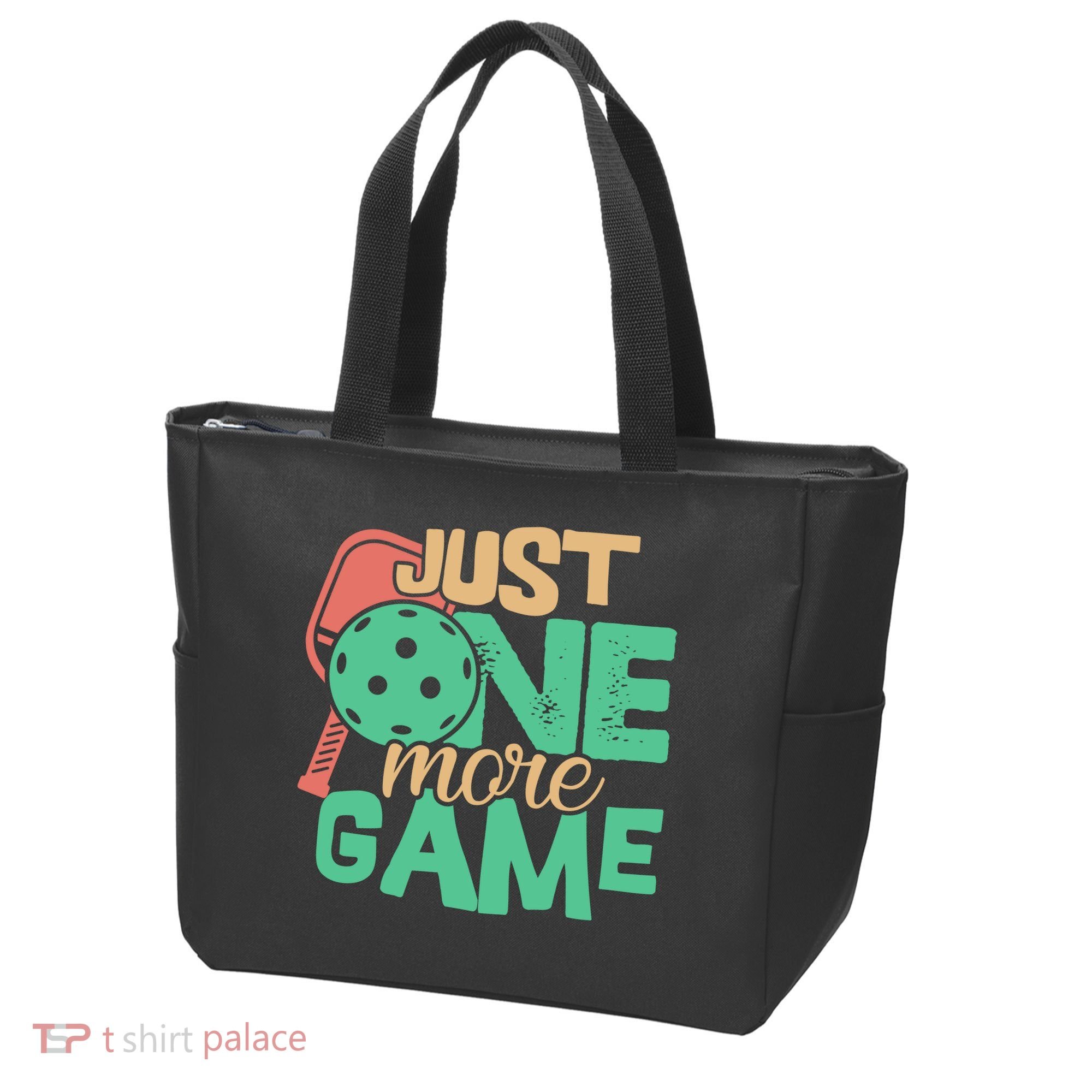Just One More Game Pickleball Gift For Team Sport Tote Bag