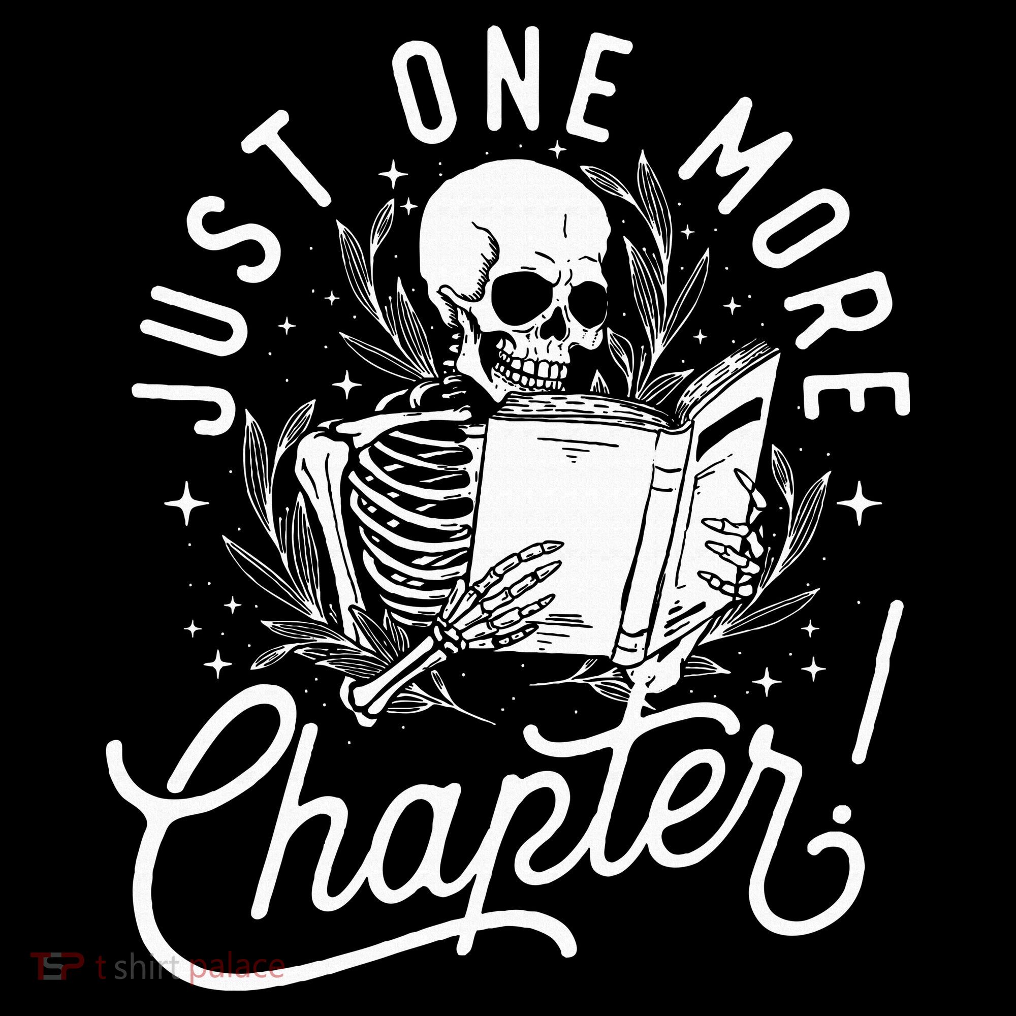 Just One More Chapter Skeleton Reader Reading Book Lover Apron