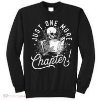 Just One More Chapter Skeleton Reader Reading Book Lover Sweatshirt thumb 0