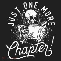 Just One More Chapter Skeleton Reader Reading Book Lover Tumbler thumb 3