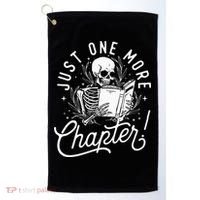 Just One More Chapter Skeleton Reader Reading Book Lover Golf Towel thumb 0