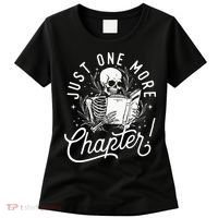 Just One More Chapter Skeleton Reader Reading Book Lover Women's T-Shirt thumb 0