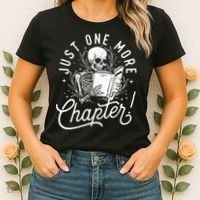 Just One More Chapter Skeleton Reader Reading Book Lover Women's T-Shirt thumb 2