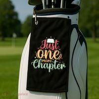 Just One More Chapter” Book Lovers Day Gift Golf Towel thumb 2