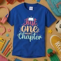 Just One More Chapter” Book Lovers Day Gift Kids T-Shirt thumb 3