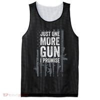 Just One More Gun I Promise Funny Guns Lover Gift Mesh Reversible Basketball Jersey Tank thumb 0
