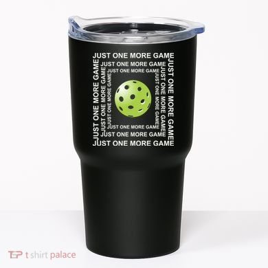 Just One More Game Square | Fun Pickleball Tumbler