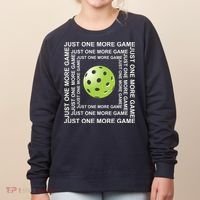 Just One More Game Square | Fun Pickleball Women's Sweatshirt thumb 0