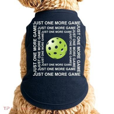 Just One More Game Square | Fun Pickleball Doggie Tank