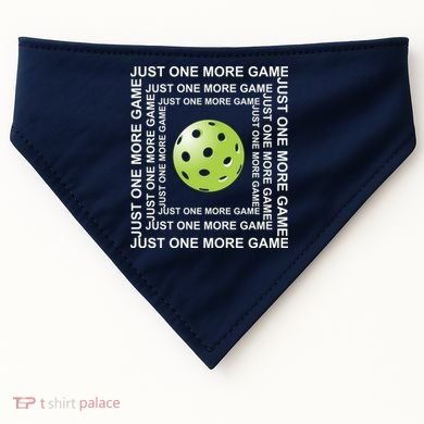 Just One More Game Square | Fun Pickleball USA-Made Doggie Bandana
