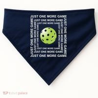 Just One More Game Square | Fun Pickleball USA-Made Doggie Bandana thumb 0