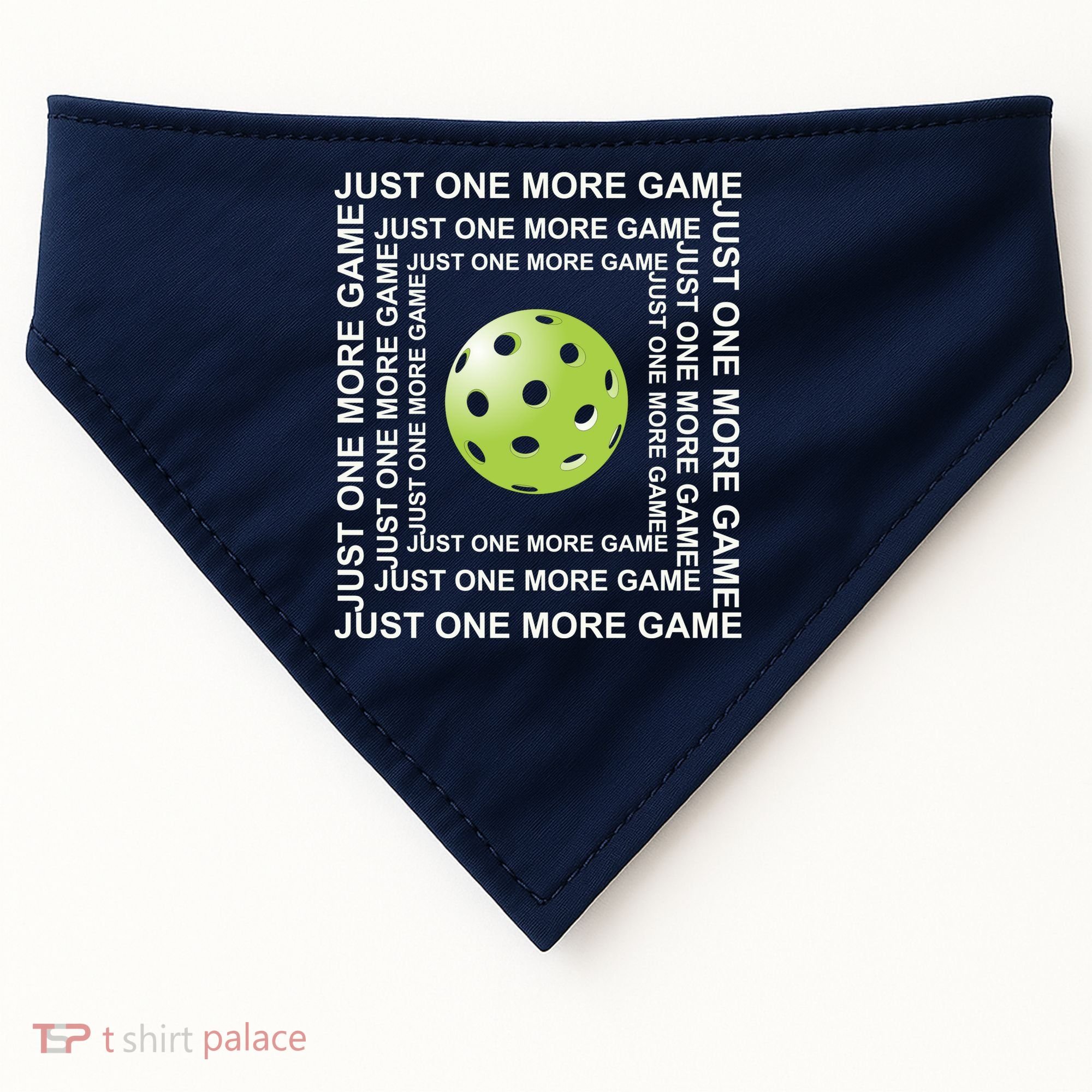 Just One More Game Square | Fun Pickleball USA-Made Doggie Bandana