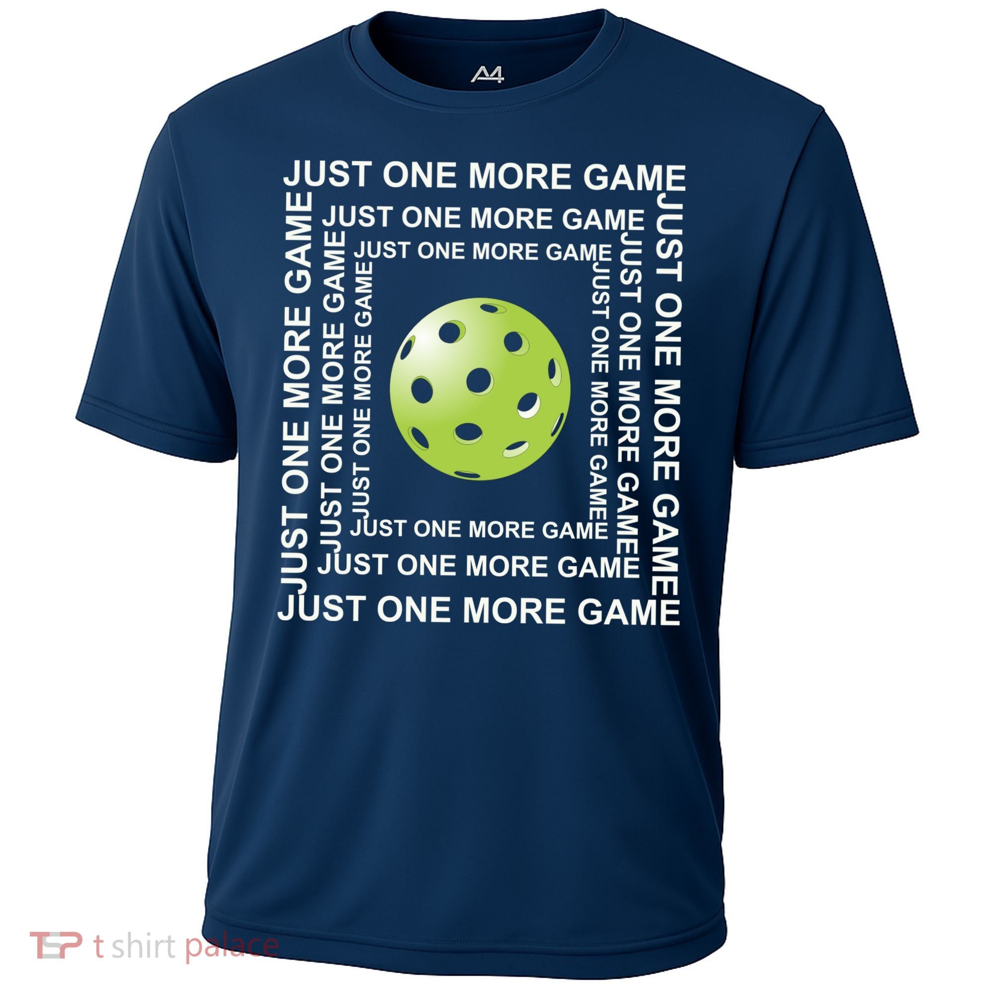 Just One More Game Square | Fun Pickleball Cooling Performance Crew T-Shirt