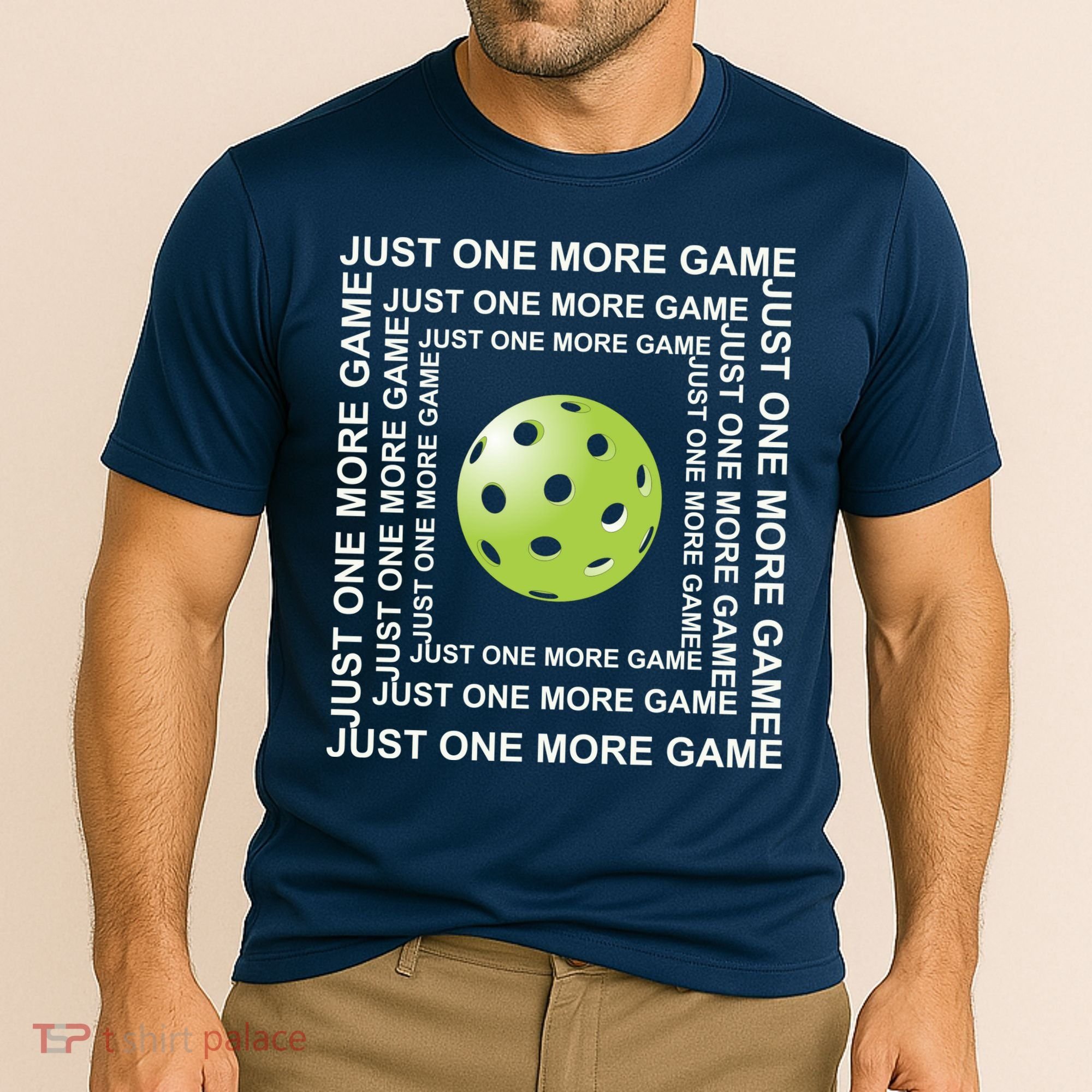 Just One More Game Square | Fun Pickleball Cooling Performance Crew T-Shirt