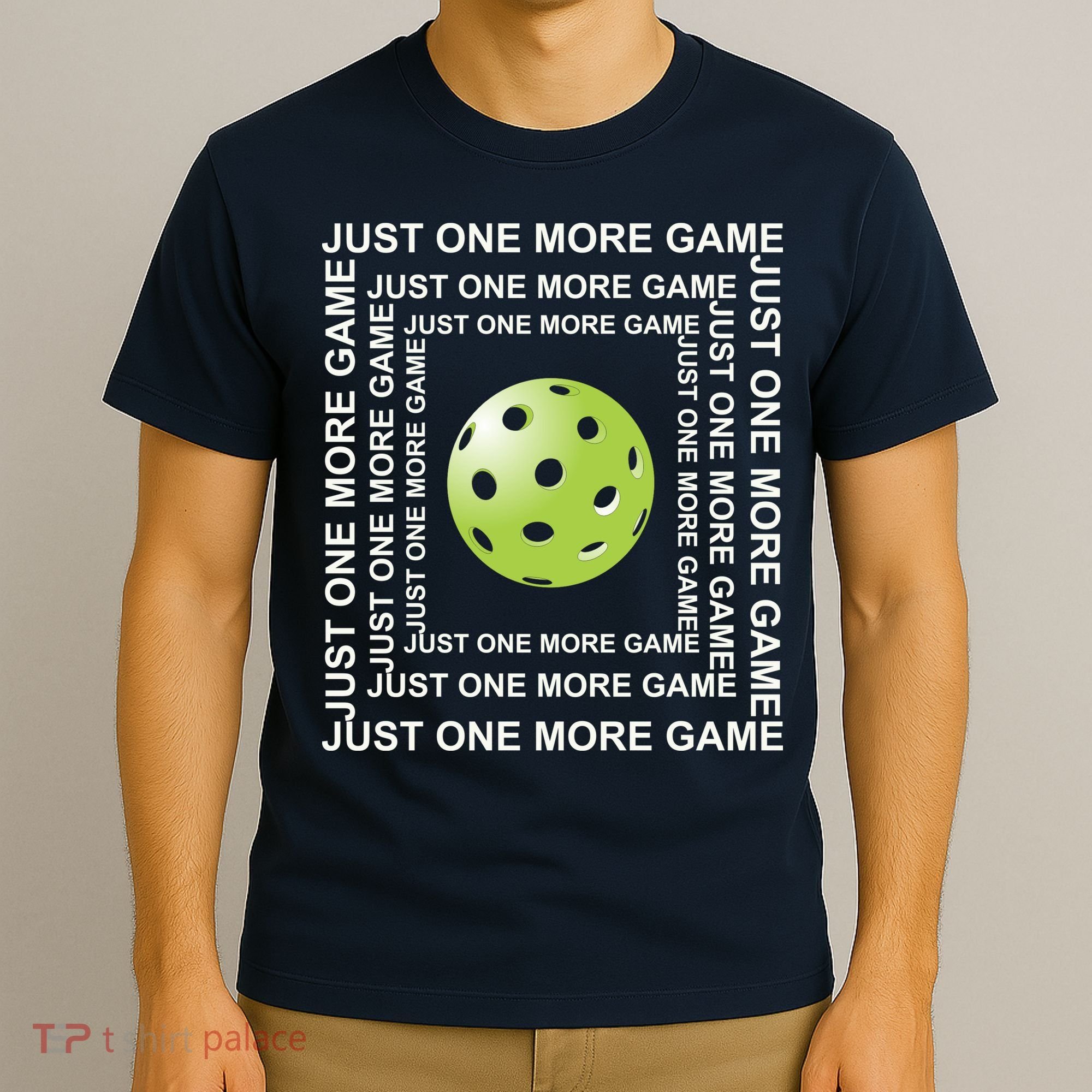Just One More Game Square | Fun Pickleball T-Shirt