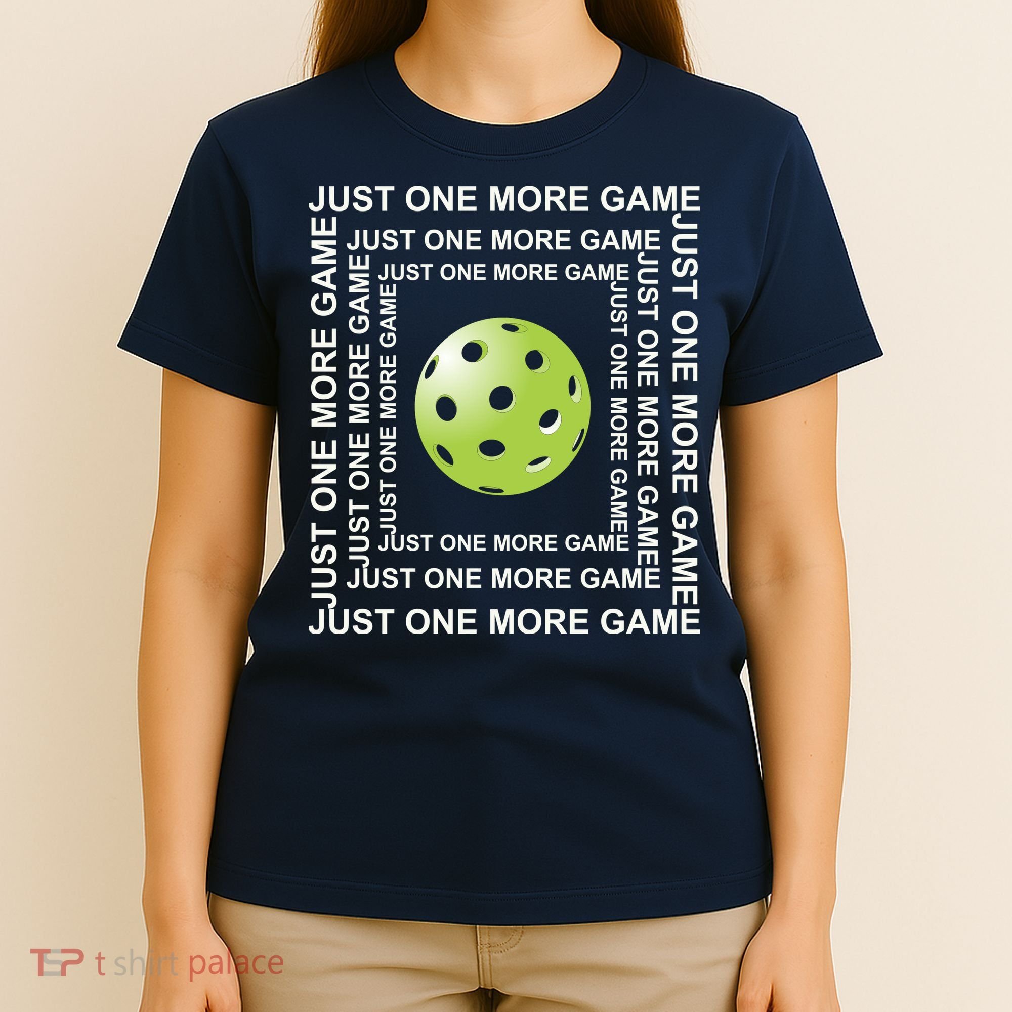 Just One More Game Square | Fun Pickleball T-Shirt