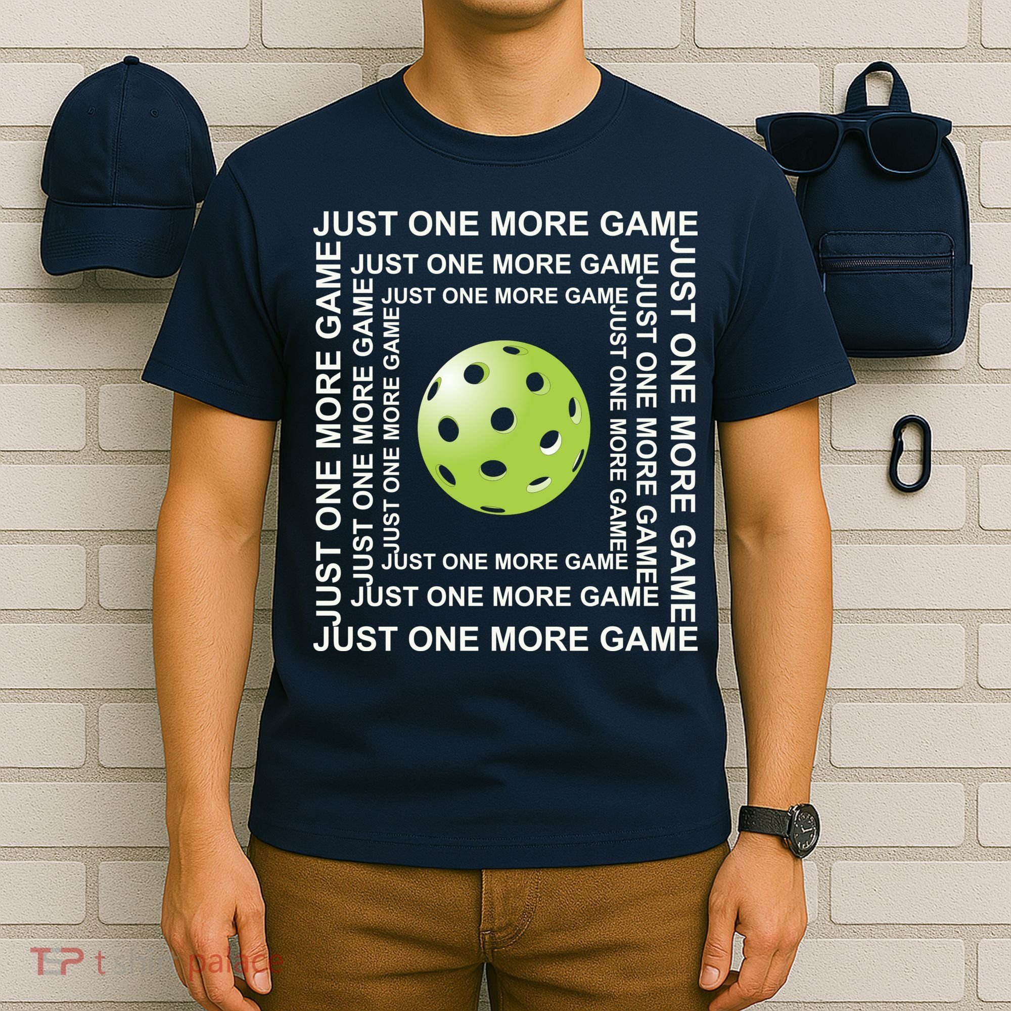 Just One More Game Square | Fun Pickleball T-Shirt