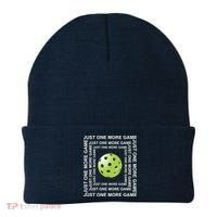 Just One More Game Square | Fun Pickleball Beanie thumb 0