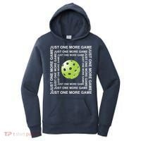 Just One More Game Square | Fun Pickleball Women's Hoodie thumb 0