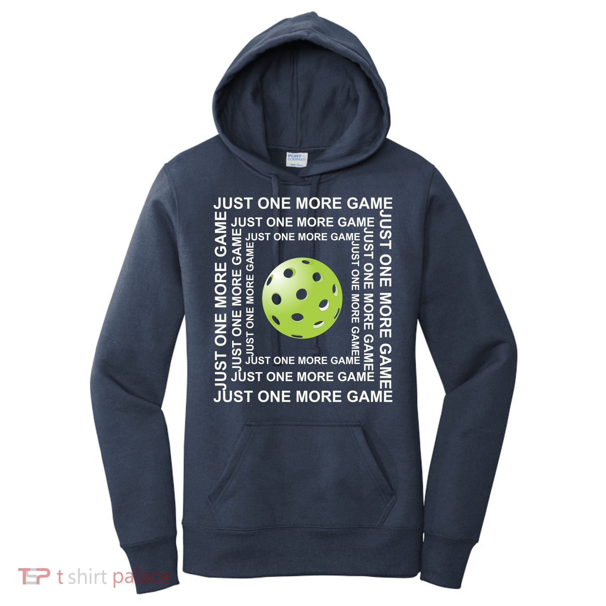 Just One More Game Square | Fun Pickleball Women's Hoodie