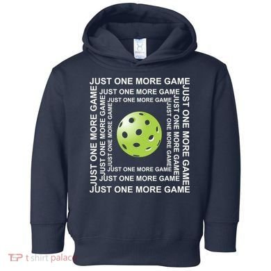 Just One More Game Square | Fun Pickleball Toddler Hoodie