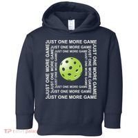 Just One More Game Square | Fun Pickleball Toddler Hoodie thumb 0