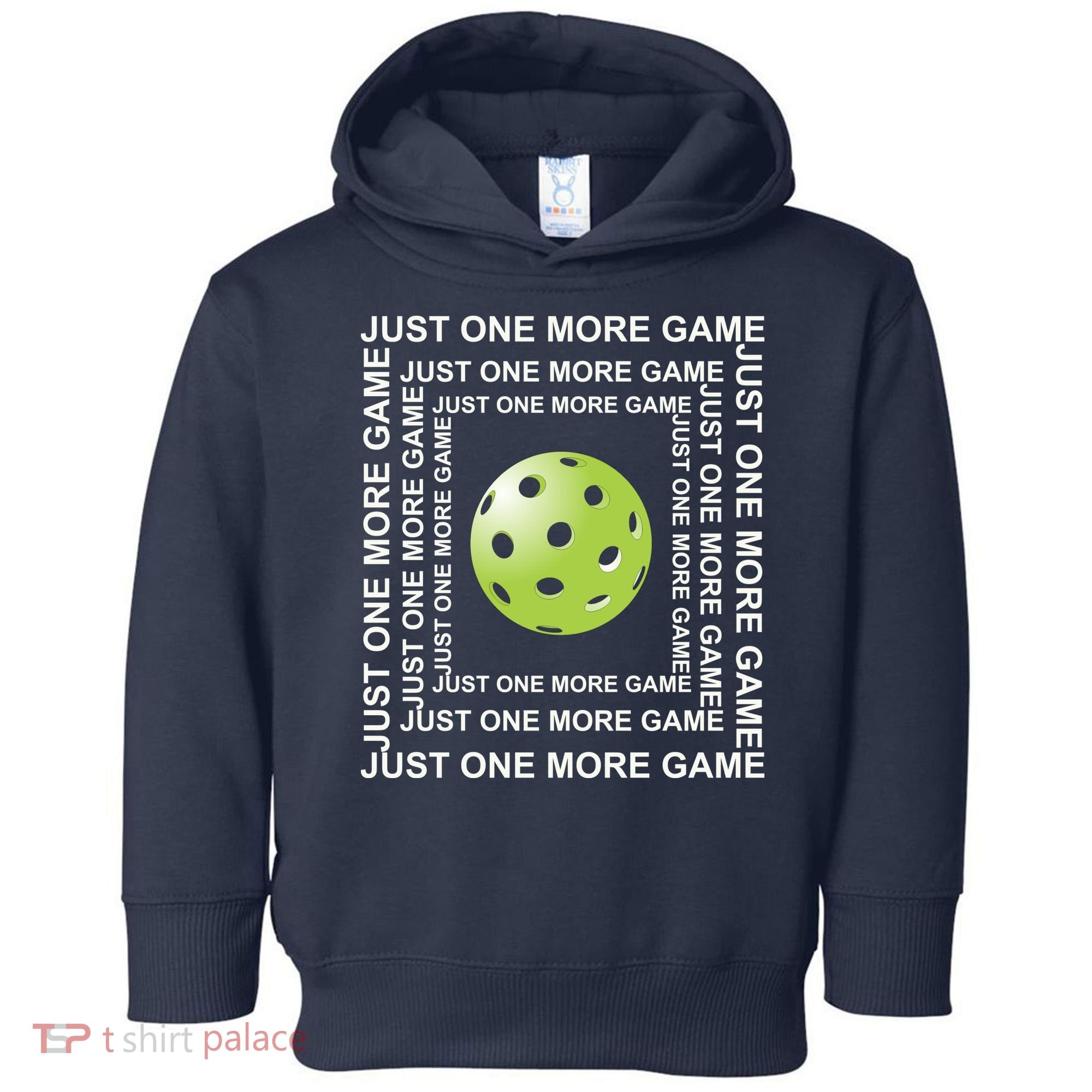 Just One More Game Square | Fun Pickleball Toddler Hoodie